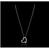 Image 2 : 14KT White Gold 1.35ctw Diamond Pendant With Chain