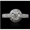 Image 1 : 14KT White Gold 1.12ctw Diamond Ring