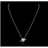 Image 3 : 18KT Two-Tone Gold 2.25ctw Diamond Pendant With Chain