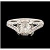 Image 2 : 18KT White Gold 1.09ctw Diamond Ring