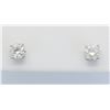 Image 2 : 0.65ctw Diamond Stud Earrings - 14KT White Gold
