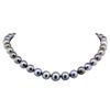 Image 1 : 0.10ctw Tahitian Cultured Pearl and Diamond Necklace