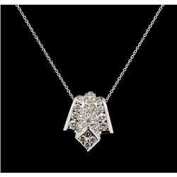 2.02ctw Diamond Pendant With Chain - 14KT White Gold