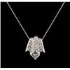 Image 1 : 2.02ctw Diamond Pendant With Chain - 14KT White Gold