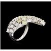 Image 3 : 14KT White Gold 5.67ctw Diamond Ring