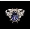 Image 2 : 14KT White Gold 2.24ct Tanzanite and Diamond Ring