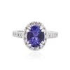 Image 2 : 14KT White Gold 2.95ct Tanzanite and Diamond Ring