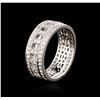 Image 1 : 14KT White Gold 0.87ctw Diamond Ring
