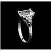 Image 4 : 2.03ct Aquamarine and Diamond Ring - 14KT White Gold