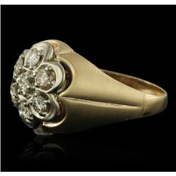 14KT Yellow Gold 0.75ctw Diamond Ring