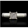 Image 2 : Platinum 0.70ct Diamond Ring