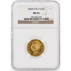 1882-R NGC MS63 Italy G20L Gold Coin