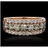 Image 2 : 14KT Rose Gold 1.16ctw Diamond Ring