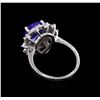 Image 3 : 2.58ct Tanzanite and Diamond Ring - 14KT White Gold