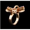 Image 3 : 14KT Rose Gold 11.22ctw Citrine and Diamond Ring