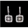 Image 1 : 14KT White Gold 0.30ctw Diamond Earrings