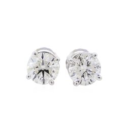 1.41ctw Diamond Stud Earrings - 14KT White Gold