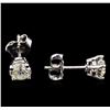 Image 2 : 0.96ctw Diamond Stud Earrings - 14KT White Gold