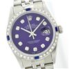 Image 1 : Rolex Stainless Steel Diamond and Sapphire DateJust Men's Watch