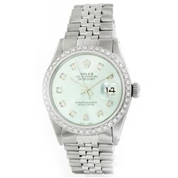 Rolex Stainless Steel 1.00ctw Diamond DateJust Men's Watch