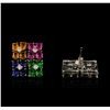 Image 2 : 14KT White Gold 4.00ctw Multicolor Sapphire and Diamond Earrings