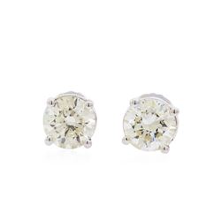1.41ctw Diamond Stud Earrings - 14KT White Gold