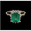 Image 2 : 1.85ct Emerald and Diamond Ring - 14KT White Gold