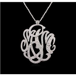 5.25ctw Diamond Pendant With Chain - 14KT White Gold