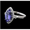 Image 1 : 14KT White Gold 2.61ct Tanzanite and Diamond Ring