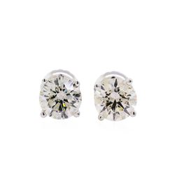 1.42ctw Diamond Stud Earrings - 14KT White Gold