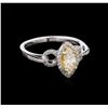 Image 1 : EGL USA Cert 0.71ctw Diamond Ring - 18KT White Gold