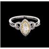 Image 2 : EGL USA Cert 0.71ctw Diamond Ring - 18KT White Gold