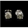 Image 1 : 14KT White Gold 1.36ctw Diamond Stud Earrings