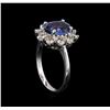 Image 4 : 2.47ct Tanzanite and Diamond Ring - 14KT White Gold