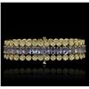 Image 4 : 14KT Yellow Gold 20.84ctw Tanzanite and Diamond Bracelet
