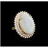 Image 1 : 14KT Yellow Gold 8.95ct Opal and Diamond Ring
