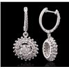 Image 4 : 14KT White Gold 2.06ctw Diamond Earrings