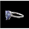 Image 1 : 18KT White Gold 3.52ct Tanzanite and Diamond Ring