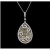 Image 1 : 1.82ctw Fancy Brown Diamond Pendant With Chain - 14KT White Gold