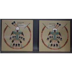 TWO NAVAJO SAND PAINTINGS (CHEE)