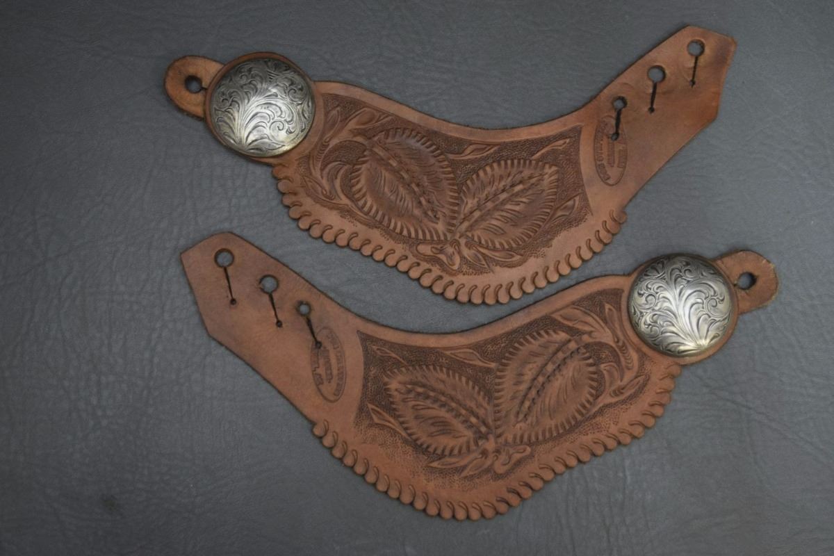 Mens Slver Western Spurs wth Spur Straps ncluded - La Paz County Mens Slver Western Spurs wth Spur Straps ncluded - La Paz County