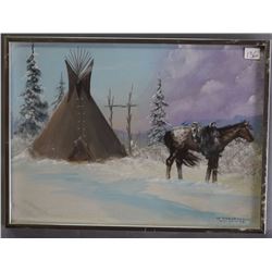 KIOWA PAINTING (WHITE BUFFALO)