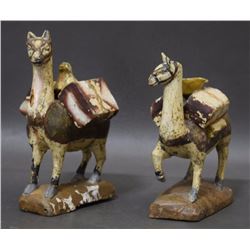 SOUTH AMERICAN WOODEN LAMAS