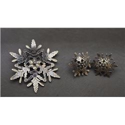 MEXICAN PIN AND EARRINGS