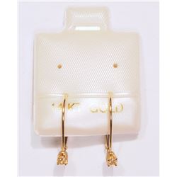 #13-14KT GOLD DIAMOND EARRINGS W/ COA