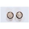 Image 1 : #19-STERLING SILVER DIAMOND EARRINGS W/ COA