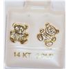 Image 1 : #22-14KT GOLD EARRINGS