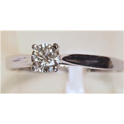 #24-10KT GOLD  DIAMOND (0.24CT) RING  W/ COA