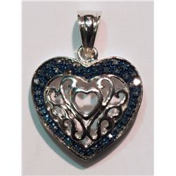 #27-STERLING SILVER DIAMOND  PENDANT