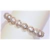 Image 1 : #31-NATURAL FRESHWATER PEARL BRACELET W/ COA
